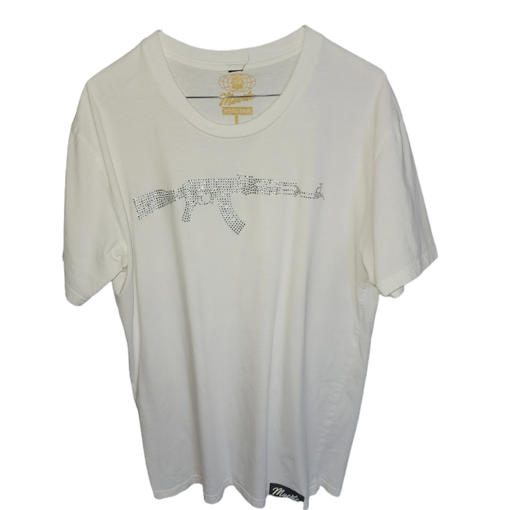 Rhinestone AK Tee Shirt -Large